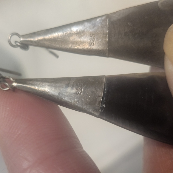 EXQUISITE VTG. BOHO STERLING & ETCHED ABALONE.BEAUTIFUL DESIGN on the STERLING - Picture 3 of 7